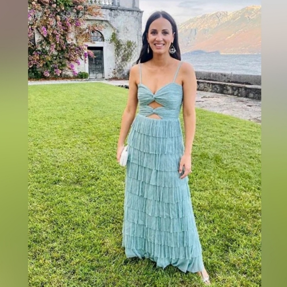 Gianni Bini Aqua Blue Maxi Dress